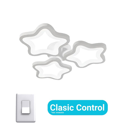 Lustra LED Stelarium, 40W, Lumina Calda 4000K, Acril, Alb