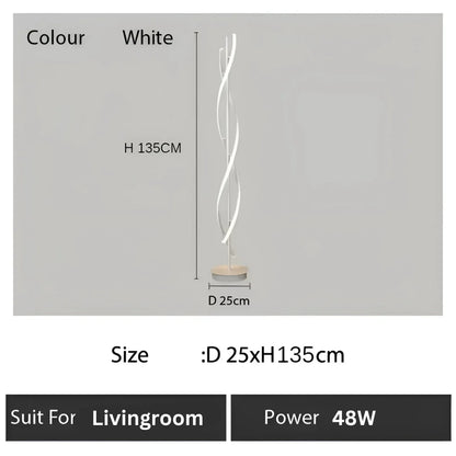 Lampadar LED Upsilon, 48W, 3000K/4000K/6000K, Metal si Acril, Alb