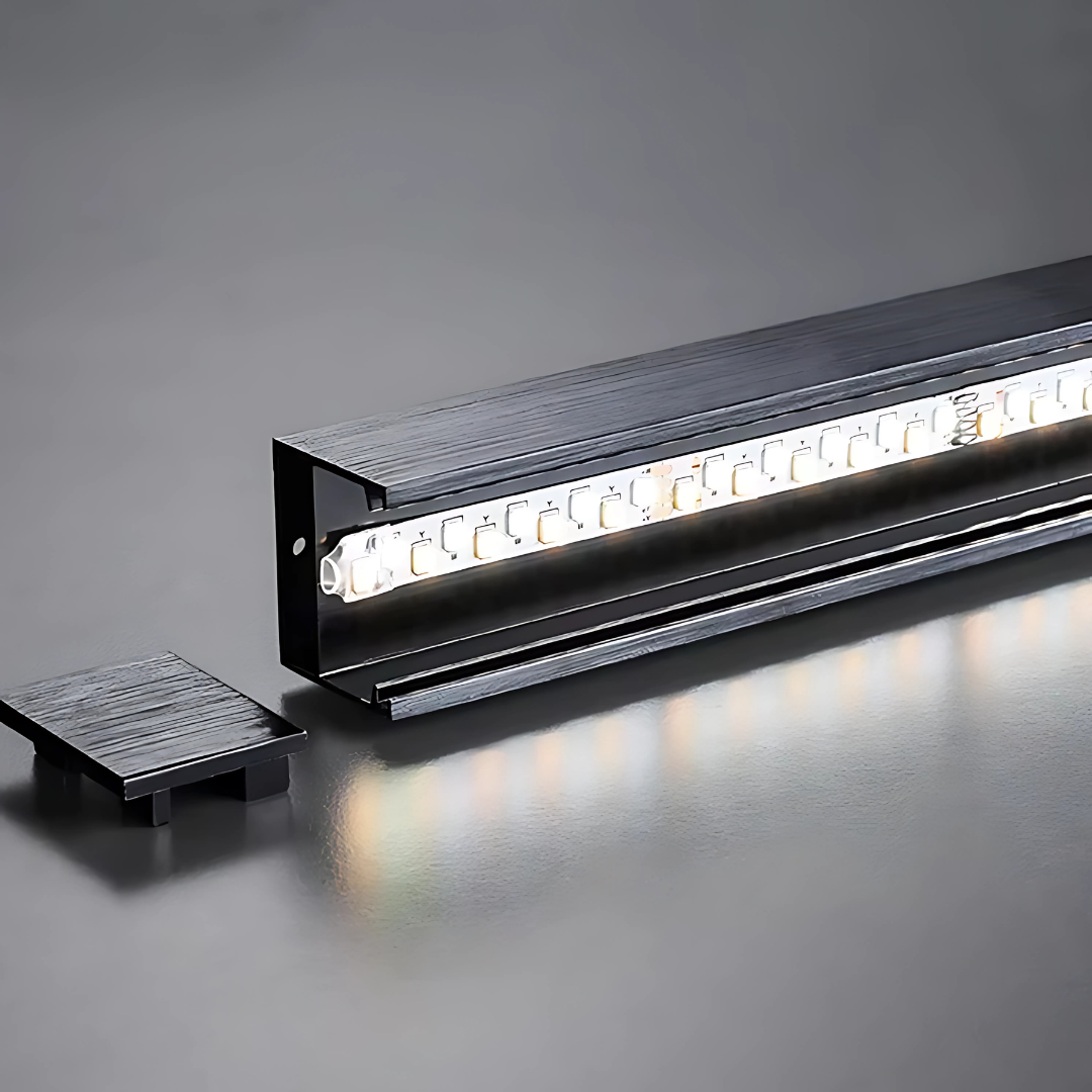 Lustra LED cu Telecomanda Aroldo, 63W, 6 Elemente, Liniara, lumina Rece/Calda/Neutra, Dimabila, Negru