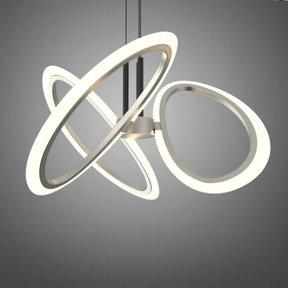 Lustra LED suspendata cu Telecomanda RIMINI 48W, 3 Elemente, lumina Rece/Calda/Neutra, Dimabila, Auriu