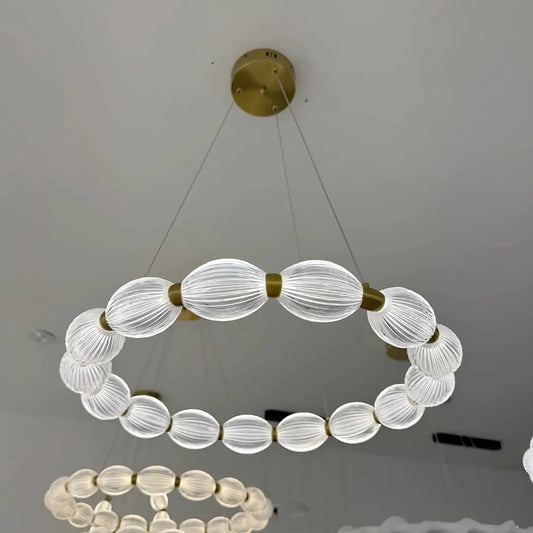Lustra LED suspendata cu telecomanda FAUSTO II, 78W, lumina Rece/Calda/Neutra, Dimabila,Inaltime Reglabila, Auriu – RegalStore