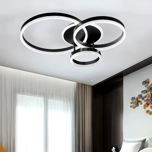 Lustra LED cu Telecomanda Lilith 144W Dimabila Negru