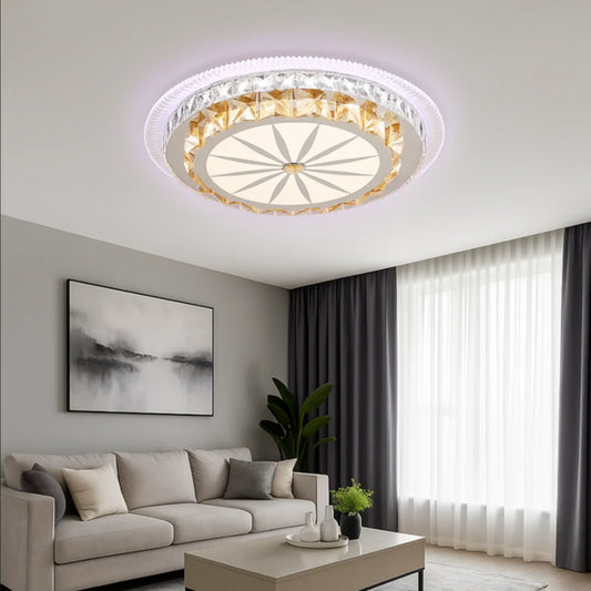 Lustra LED cu telecomanda DAVIDE RGB 70W, lumina Albastra/Rece/Calda, Dimabila, Alb