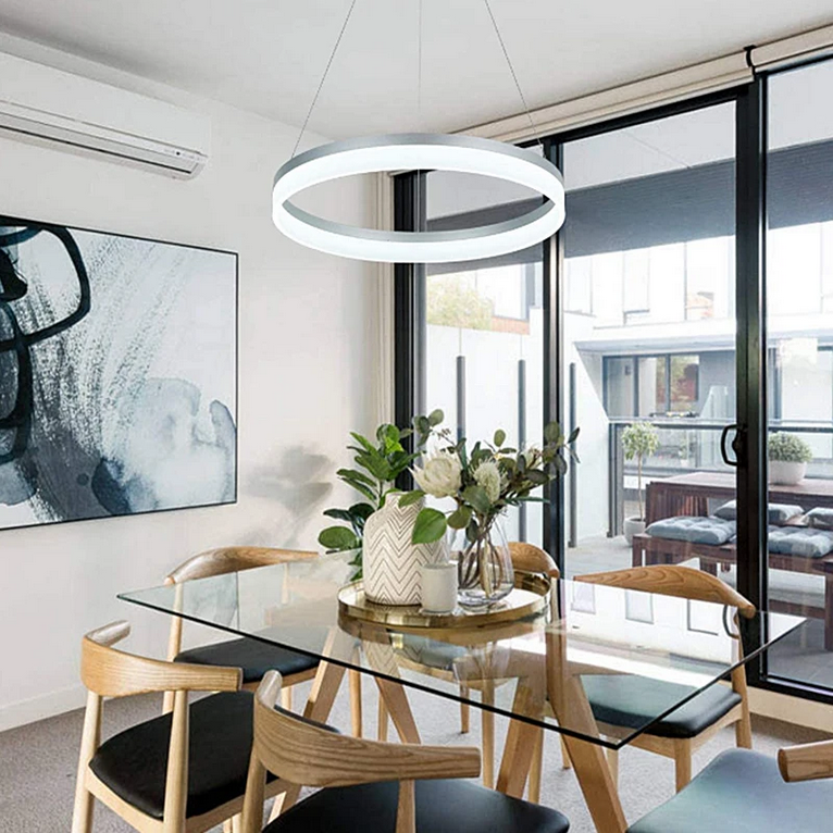 Lustra LED cu Telecomanda Kasen 180W Dimabila Alb