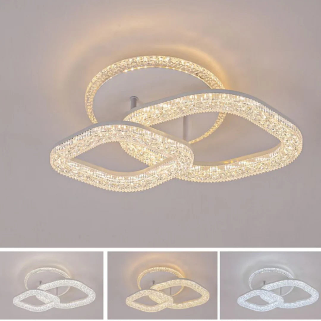Lustra LED Asgard cu Telecomanda, Lumina Dimabila, Alb