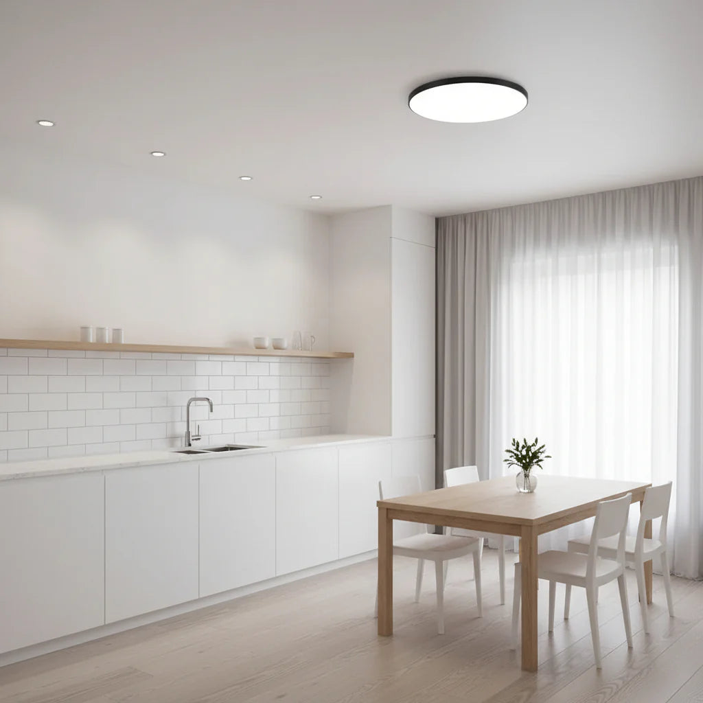 Plafoniera LED SOLIS 37cm 32W Lumina Neutra Negru