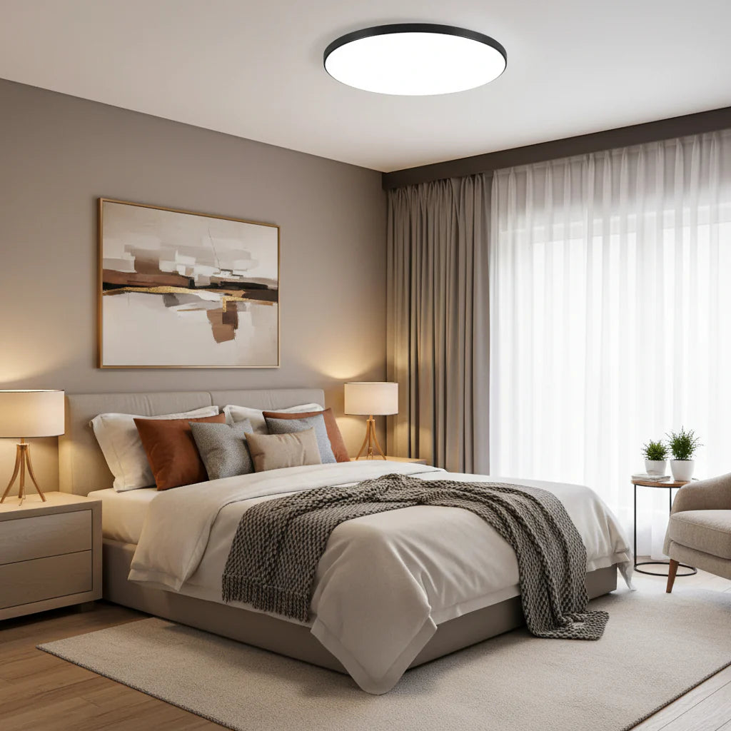 Plafoniera LED SOLIS 37cm 32W Lumina Neutra Negru