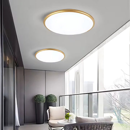 Plafoniera LED SOLIS 37cm 32W Lumina Neutra Auriu