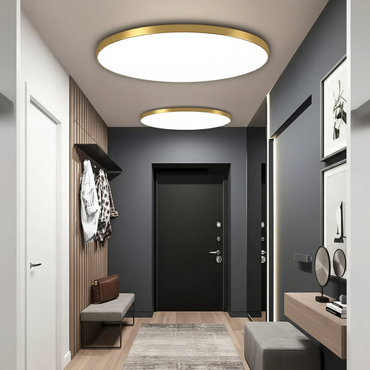 Plafoniera LED SOLIS 27cm 20W Lumina Neutra Auriu