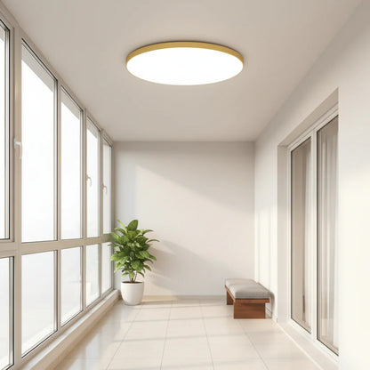 Plafoniera LED SOLIS 27cm 20W Lumina Neutra Auriu