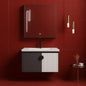 Set Mobilier pentru Baie 60x40cm 3 Piese Gri Alb