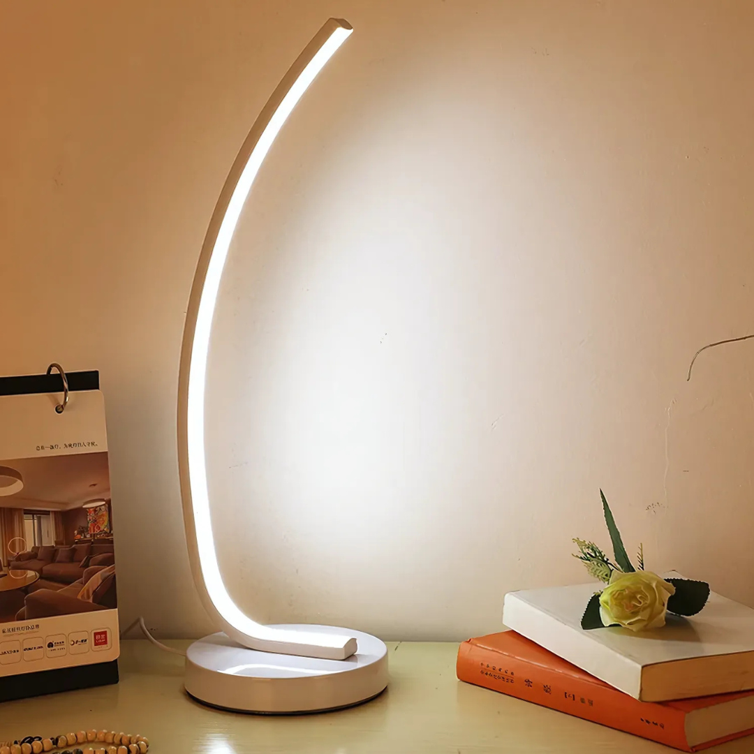 Veioza LED Nemesis, 10W, Lumina Rece/Calda/Neutra, Metal si Acril, Alb – culoare albă – RegalStore, iluminat interior