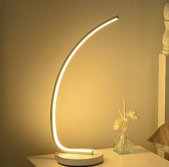 Veioza LED Nemesis, 10W, Lumina Rece/Calda/Neutra, Metal si Acril, Alb – culoare albă – RegalStore, iluminat interior