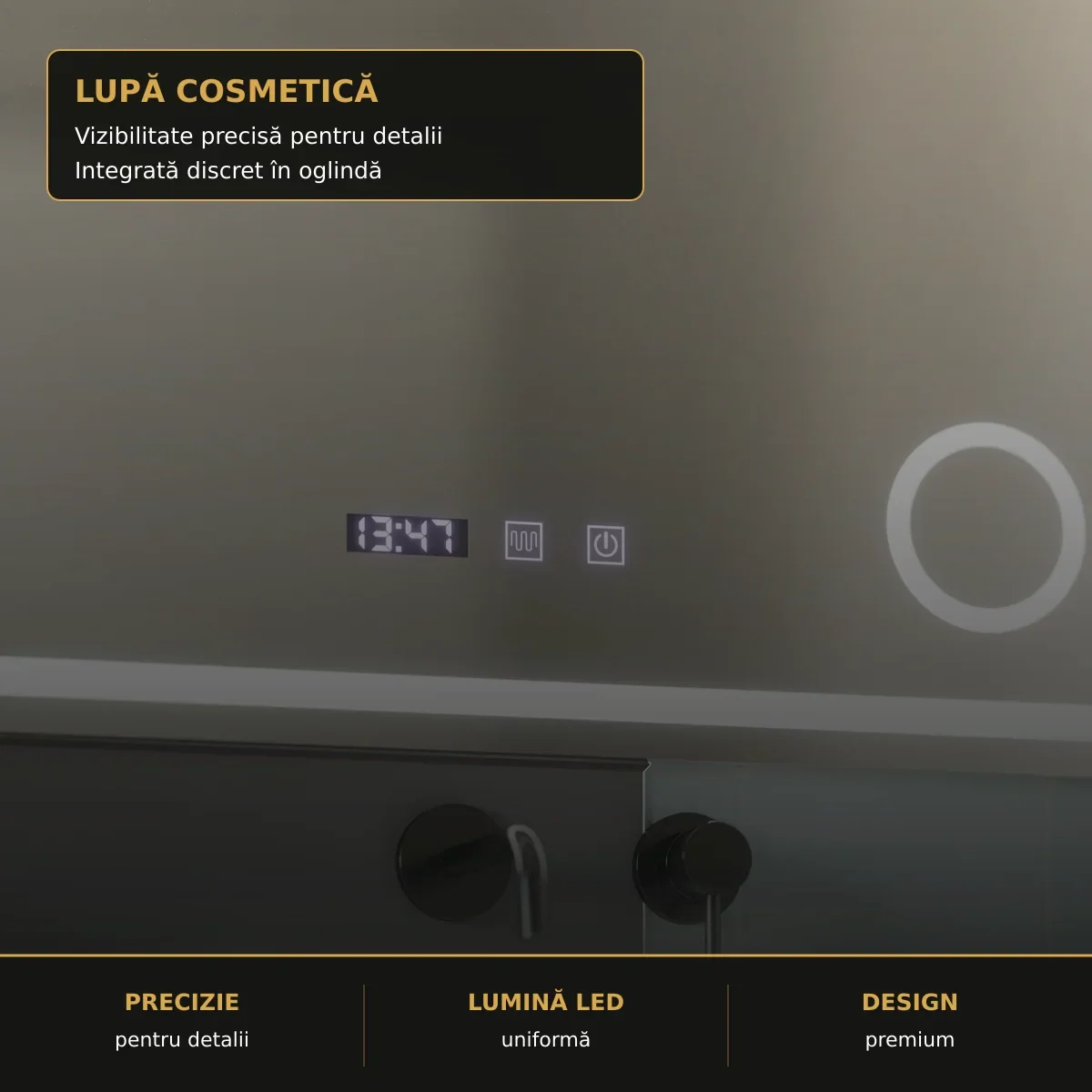 Oglindă LED Nivera 80x60 cm – detalii