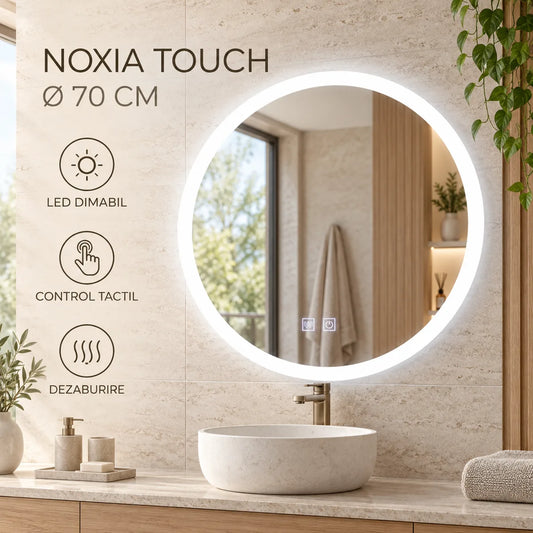 Noxia Touch 70 cm - oglinda LED rotunda premium