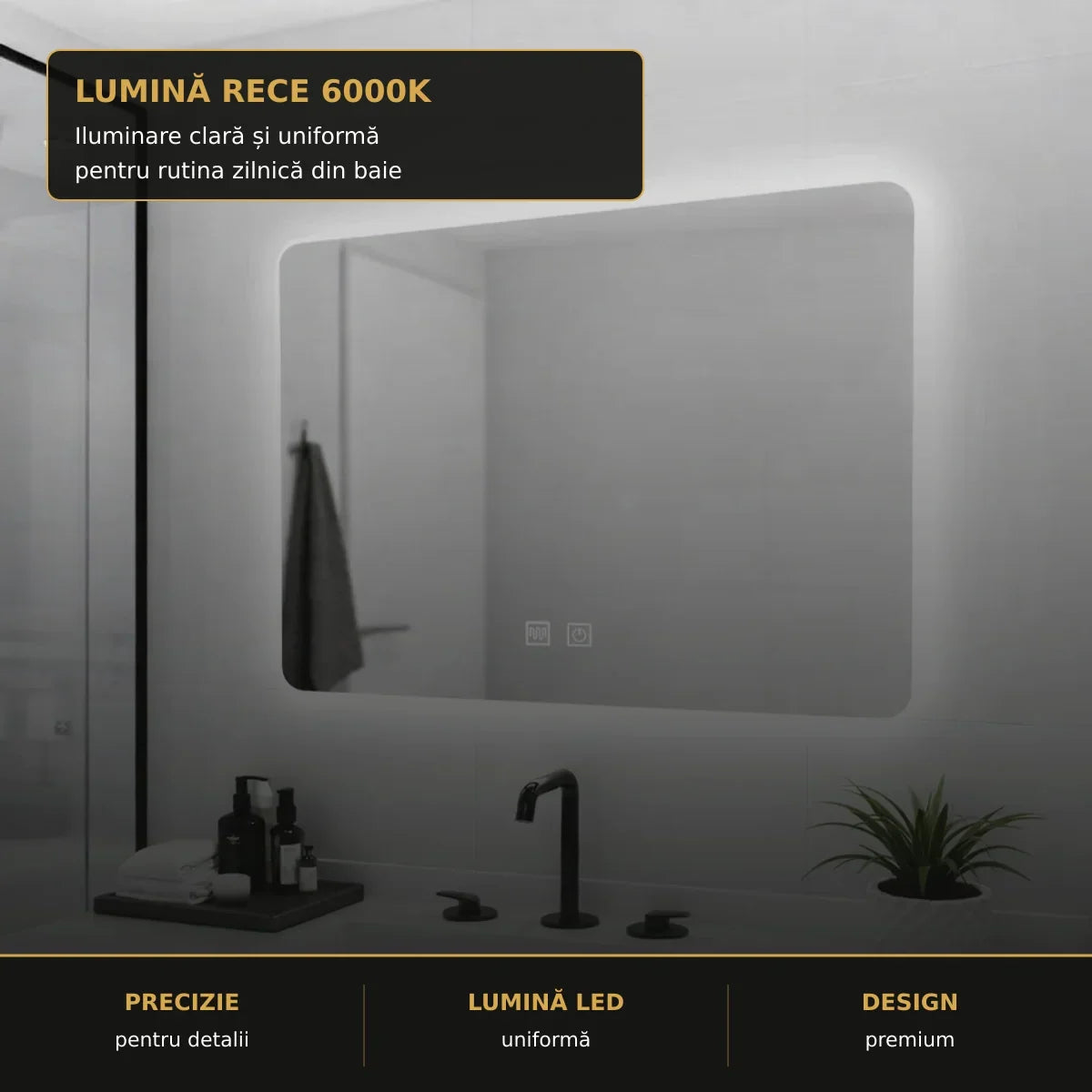 Lumină rece 6000K oglindă ARTEA