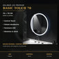 Oglindă LED Basic Touch Ø70 cm – imagine premium