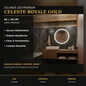Oglindă LED Celeste Royale Gold Ø60 cm – imagine premium