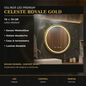 Oglindă LED Celeste Royale Gold Ø70 cm – imagine premium