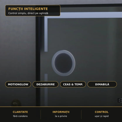 Oglindă LED Domingo 120x65 cm – funcții inteligente
