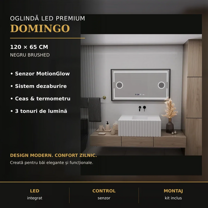 Oglindă LED Domingo 120x65 cm – imagine premium