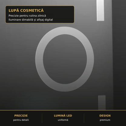 Oglindă LED Eclat 50x70 cm – detaliu premium