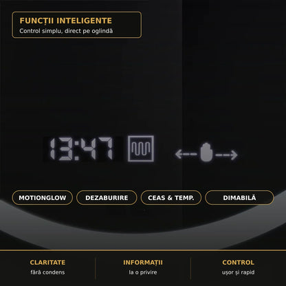 Oglindă LED Eminence 60x80 cm – funcții inteligente