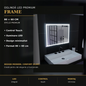 Oglindă LED FRAME 80x60 cm – imagine premium