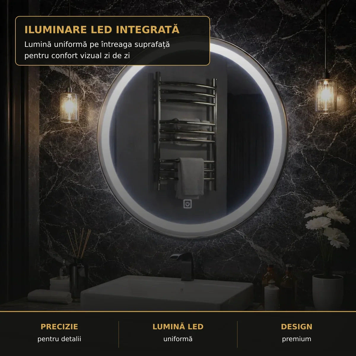 Iluminare LED integrată oglindă Gallio