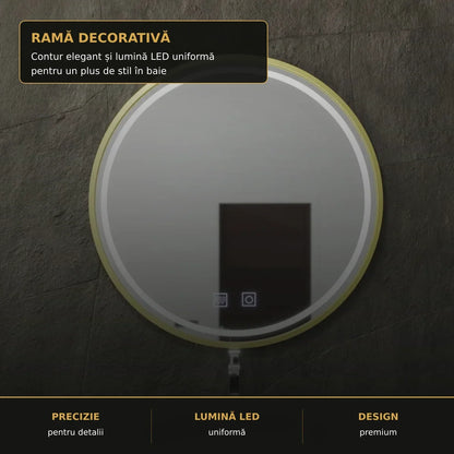 Ramă decorativă oglindă LED Glanz