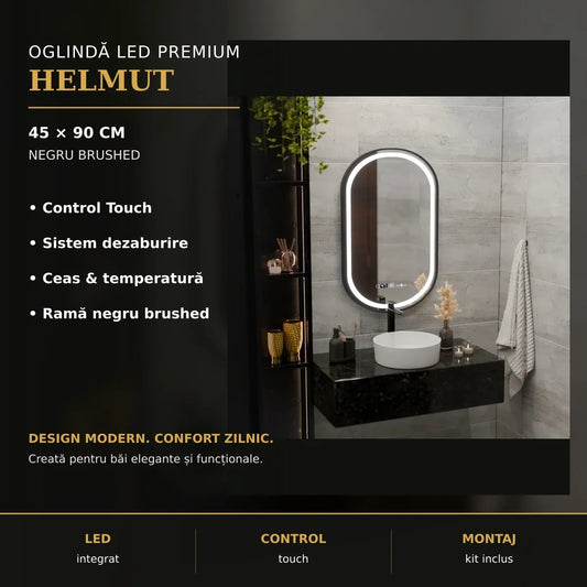 Oglindă LED Helmut 45x90 cm – imagine premium