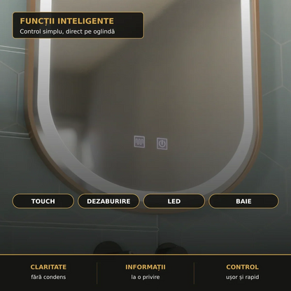 Oglindă LED Impora 50x80 cm – funcții inteligente