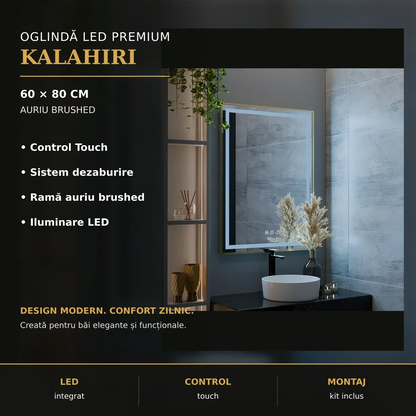 Oglindă LED Kalahiri 60x80 cm – imagine premium