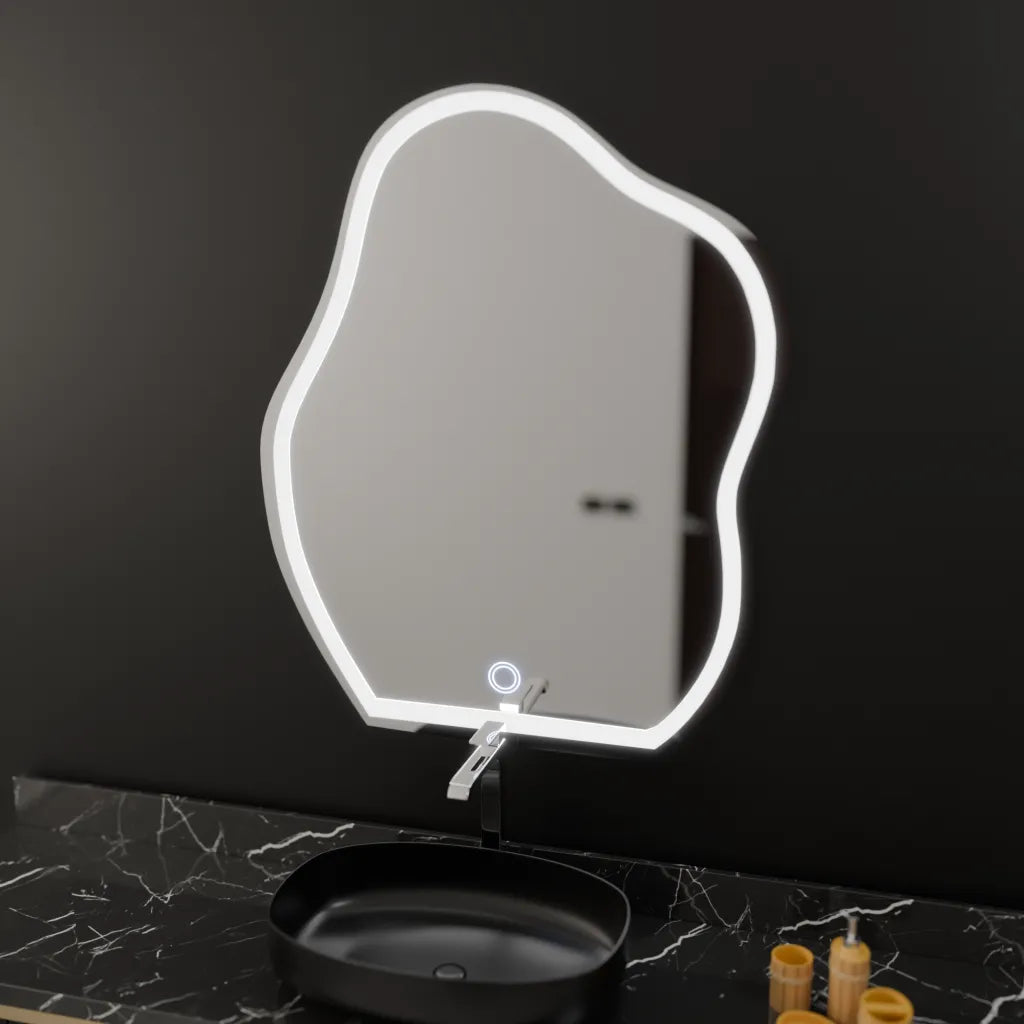 Oglinda LED Organica 50x70cm Forma Touch Sistem Dezaburire Dimabila