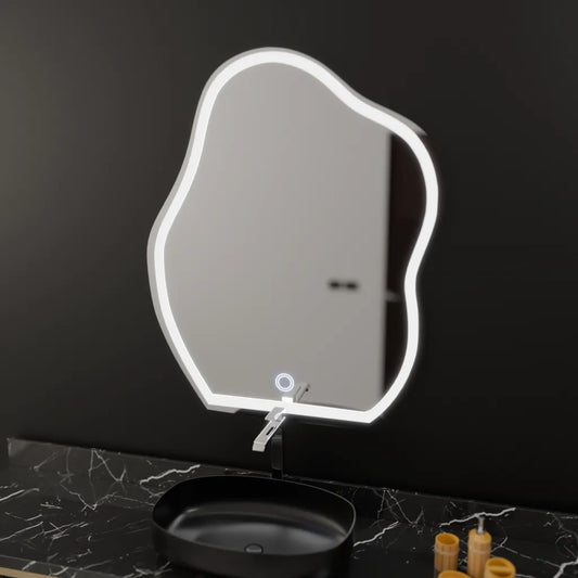 Oglinda LED Organica 50x70cm Forma Touch Sistem Dezaburire Dimabila