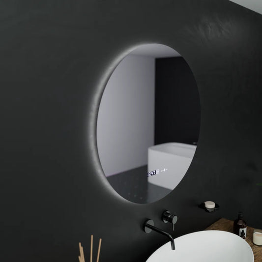 Oglinda LED Rotunda 60 Serenite MotionGlow Marcello, Sistem Dezaburire, Termometru siCeas, Dimabila