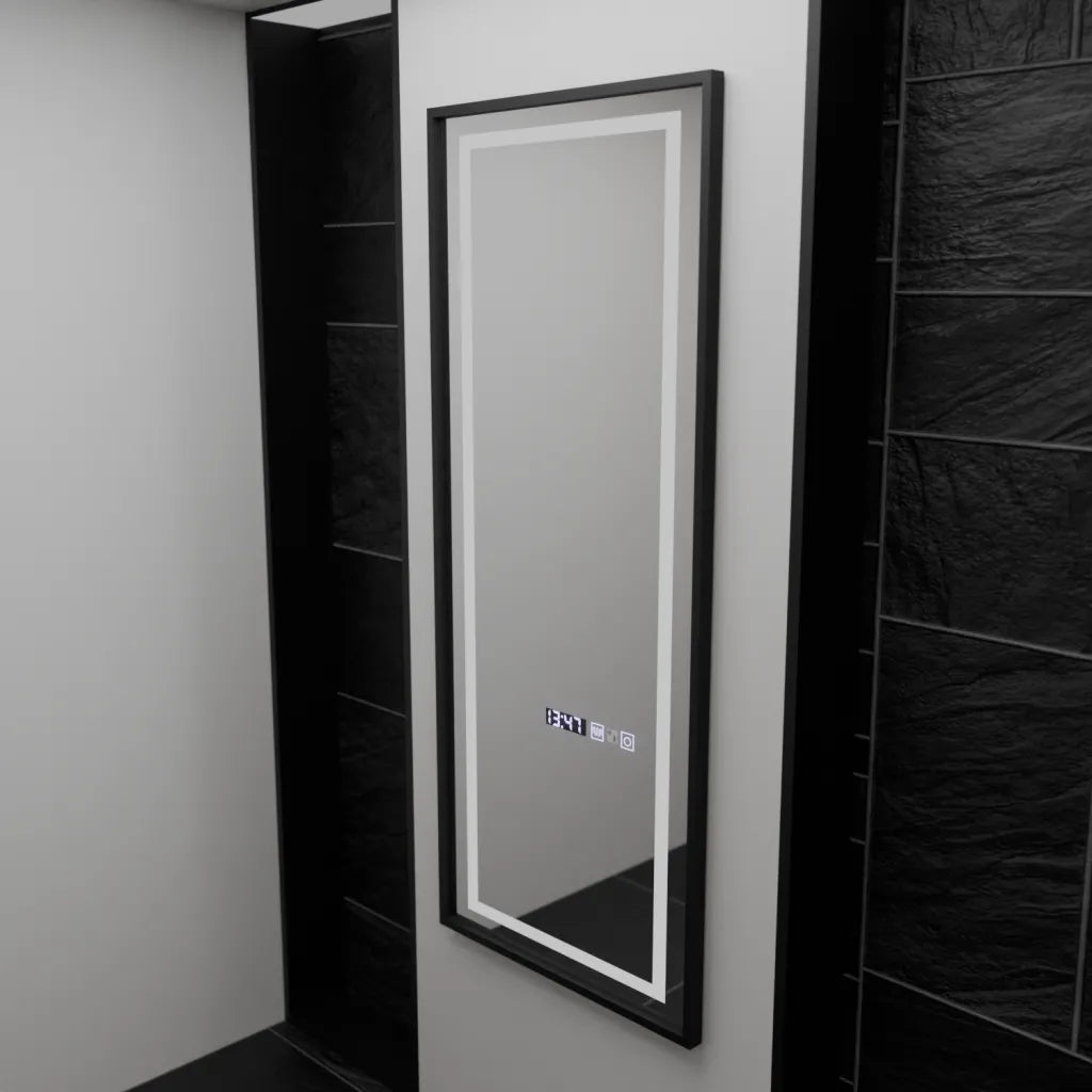 Oglinda LED Rectangula, 60x150cm, Bianca Senzor Radar Marcello, Sistem Dezaburire, Ceas & Termometru, Dimabila, Dressing