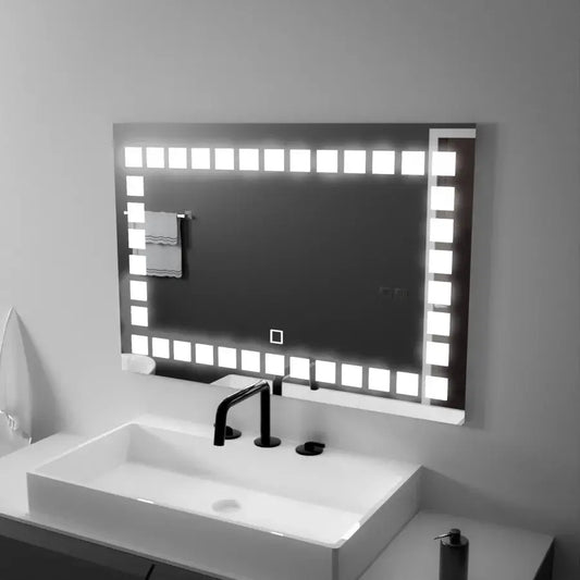 Oglinda LED Rectangulara 80x60cm Grid Light Basic Touch