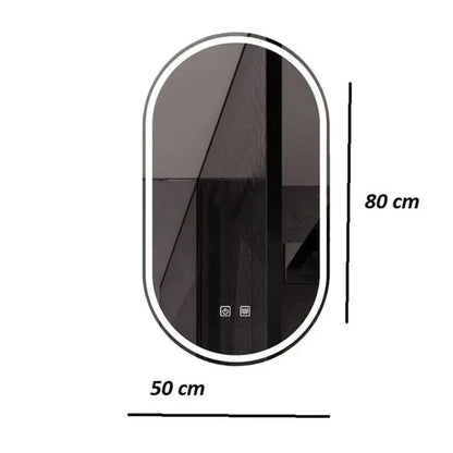 Oglinda LED Ovala 50x80, Velara Touch, Sistem Dezaburire, Dimabila