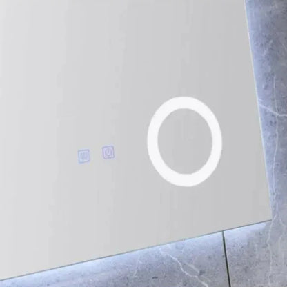 Oglinda LED Rectangulara 60x80 Linea Touch Sistem Dezaburire, Dimabila