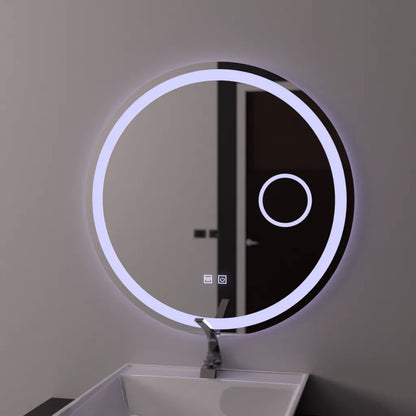 Oglinda LED Rotunda 60cm, Touch Luxor, Sistem Dezaburire, Dimabila