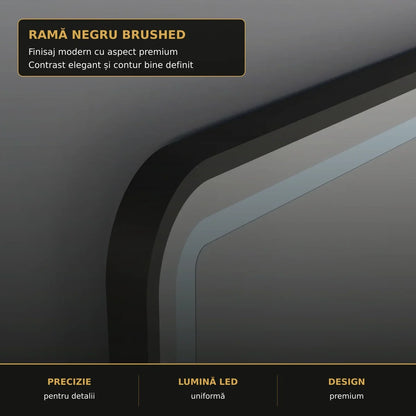 Oglindă LED Lucida 60x80 cm – detaliu premium