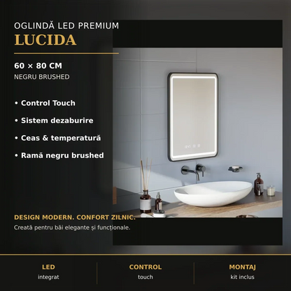 Oglindă LED Lucida 60x80 cm – imagine premium