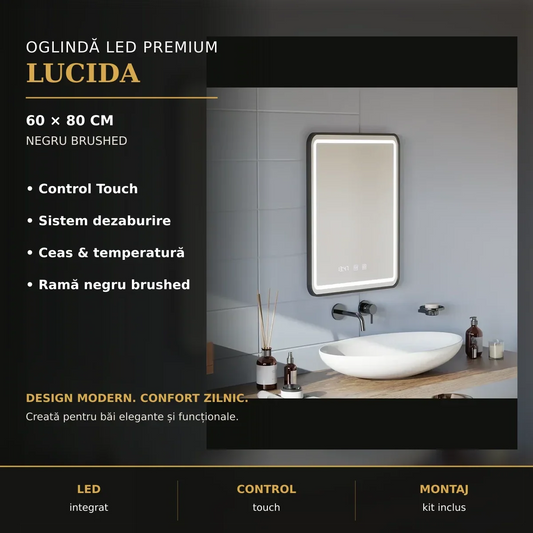 Oglindă LED Lucida 60x80 cm – imagine premium