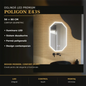 Oglindă LED Poligon E43S 50x80 cm – imagine premium