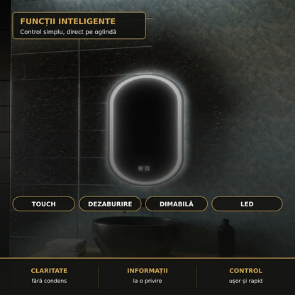 Funcții Velara: Touch, dezaburire și lumină dimabilă