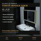 Oglindă LED Vérité Royale Gold 100x65 cm – imagine premium