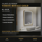 Oglindă LED Vérité Royale Gold 60x80 cm – imagine premium