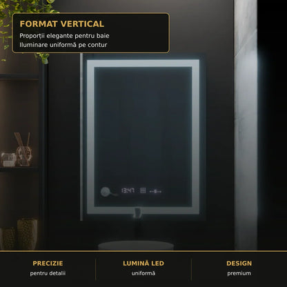 Oglindă LED Verite 60x80 cm – detaliu premium