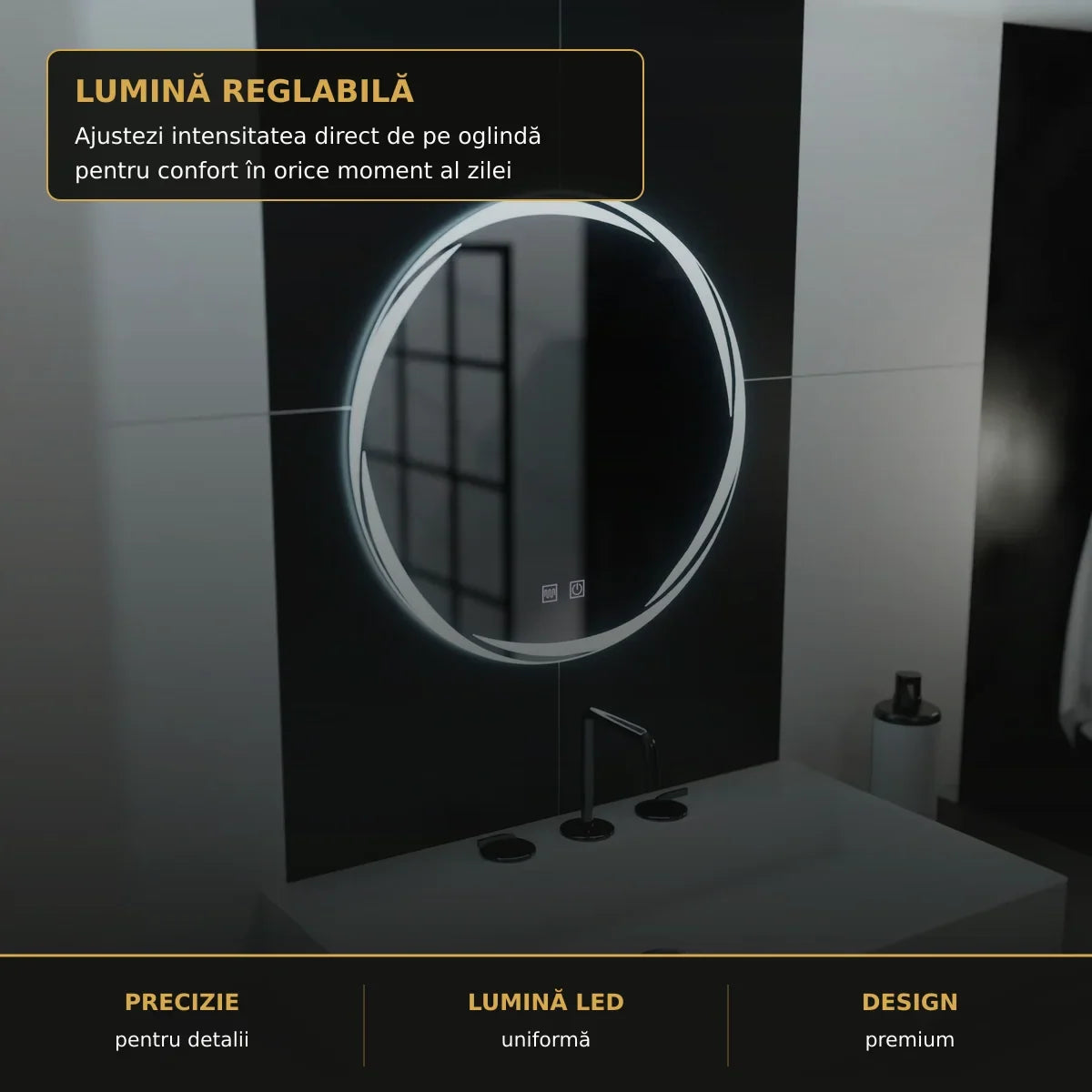 Lumină reglabilă oglindă Zaffiro